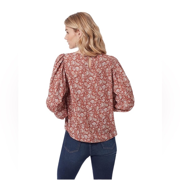 Sam Edelman Fall color Women's Clementine Puff Sleeve Floral Top - Picture 5 of 11